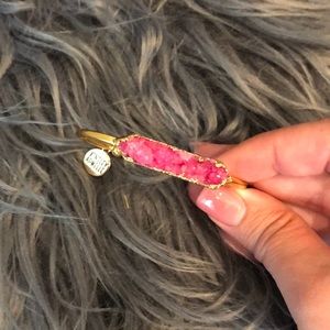 Kingsley Arielle pink druzy bracelet